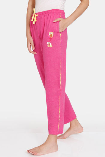 Buy Zivame Nuts For U Knit Cotton Pyjama - Ibis Rose